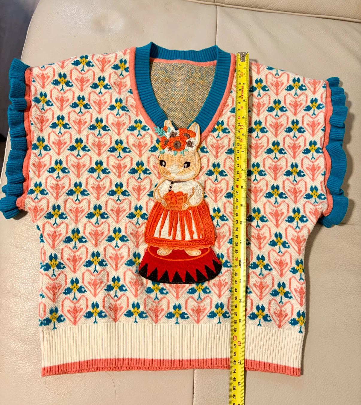 Graphic Rabbit Knit Sweater Vest - photo 5