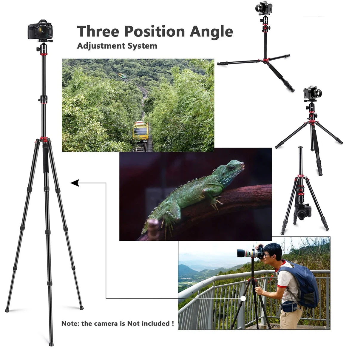 NEEWER TP-MFAA Aluminum Camera Tripod Monopod Macro Photo Video - photo 3