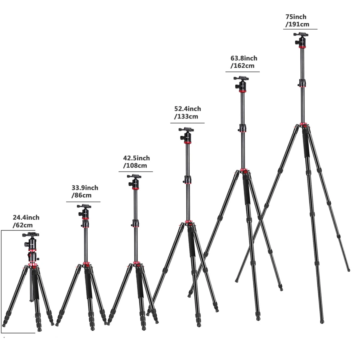 NEEWER TP-MFAA Aluminum Camera Tripod Monopod Macro Photo Video - photo 5