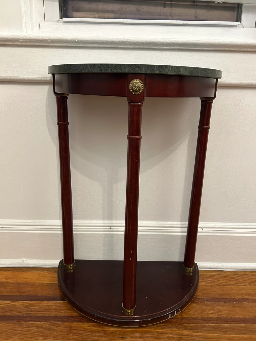 Half Moon Hall Console Table with Marble Top