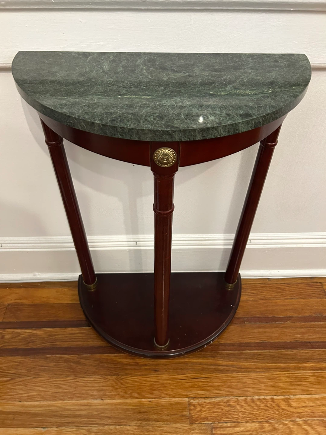 Half Moon Hall Console Table with Marble Top - photo 2