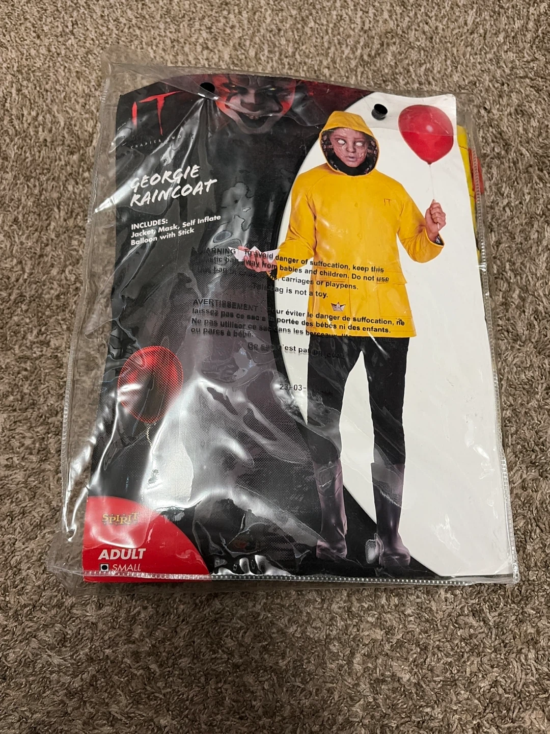 Spirit Halloween Georgie Raincoat Costume - Adult Small