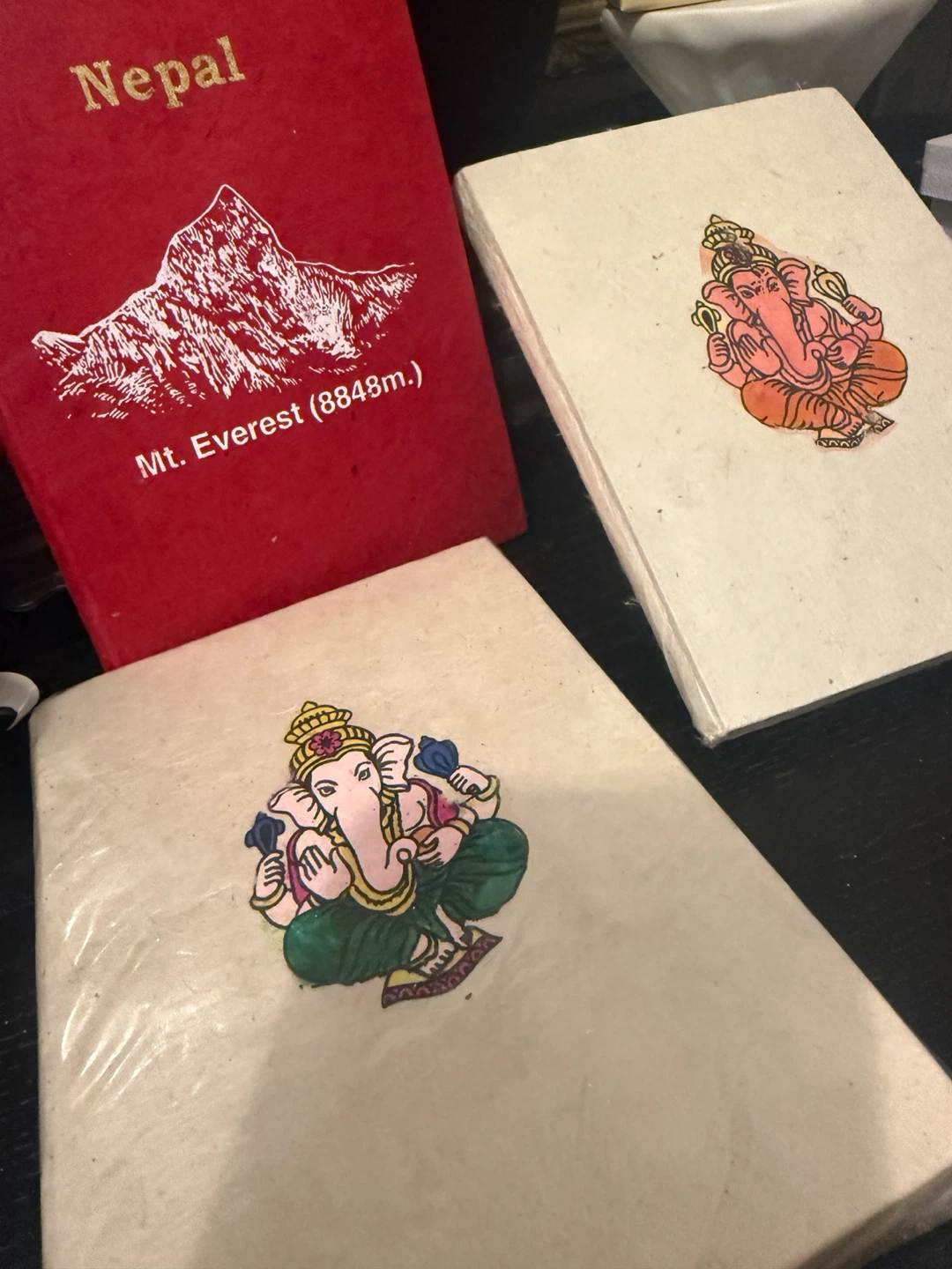 Set of 3 Handmade rice Paper Journals from Nepal