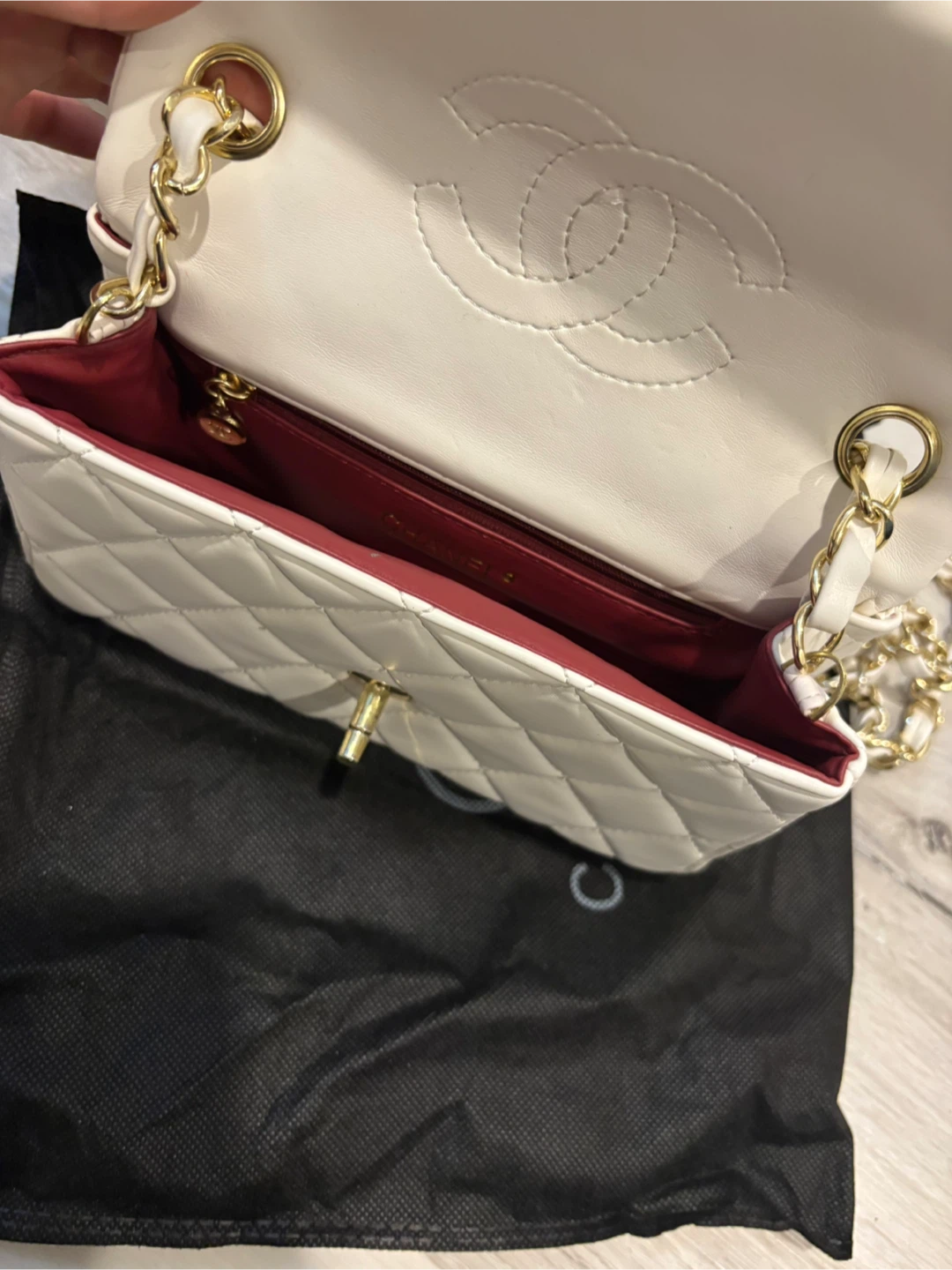 Chanel Quilted White Mini Flap Bag - photo 3