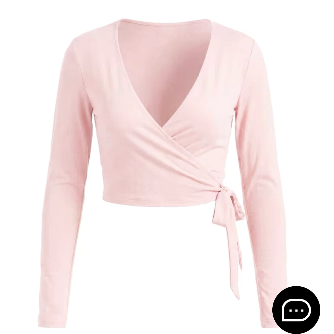 garage long sleeve wrap top