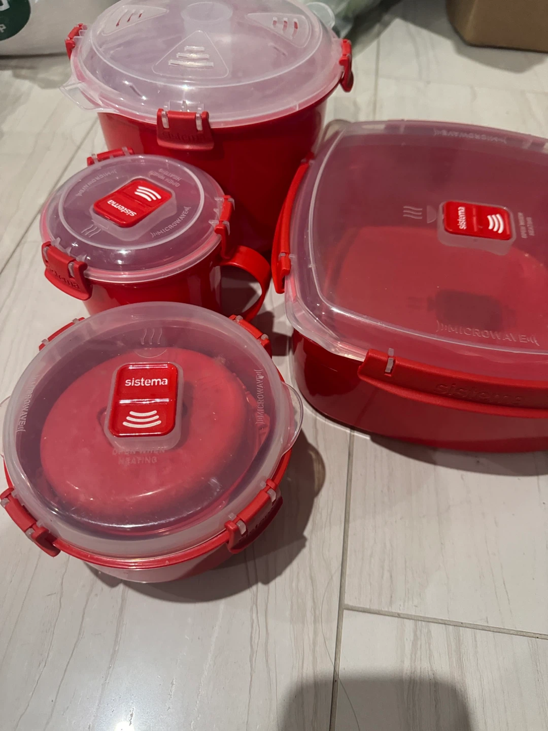 Set of 4 Sistema Microwave Containers