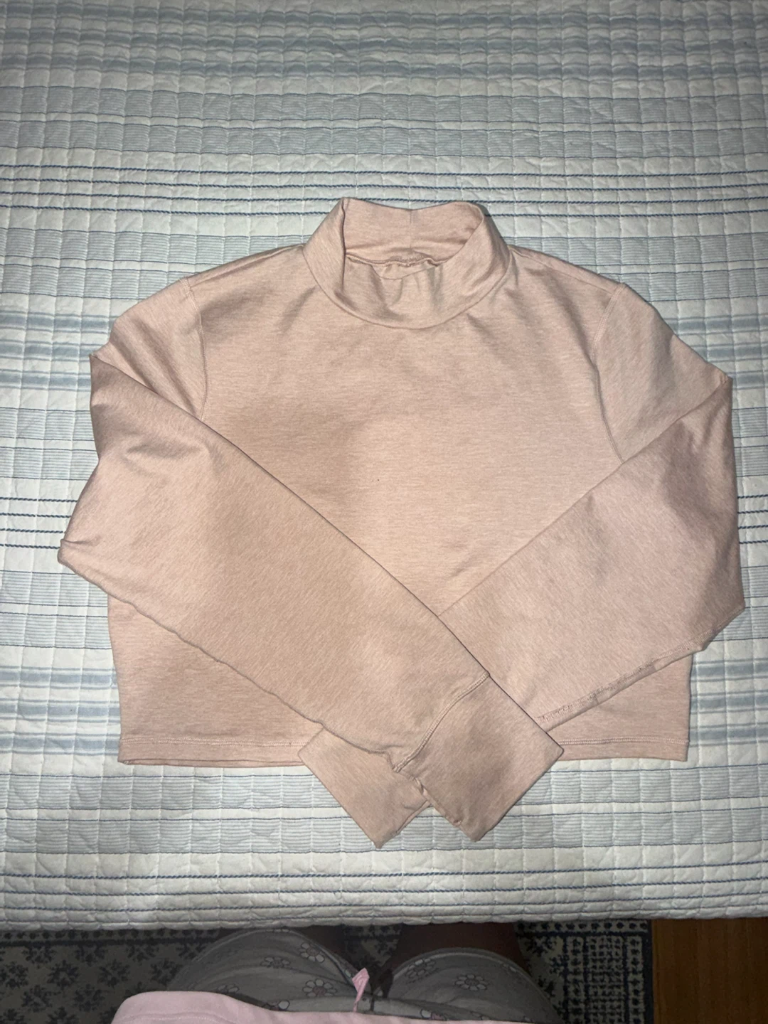 OFFLINE by Aerie Mock Neck Long Sleeve Crop Top