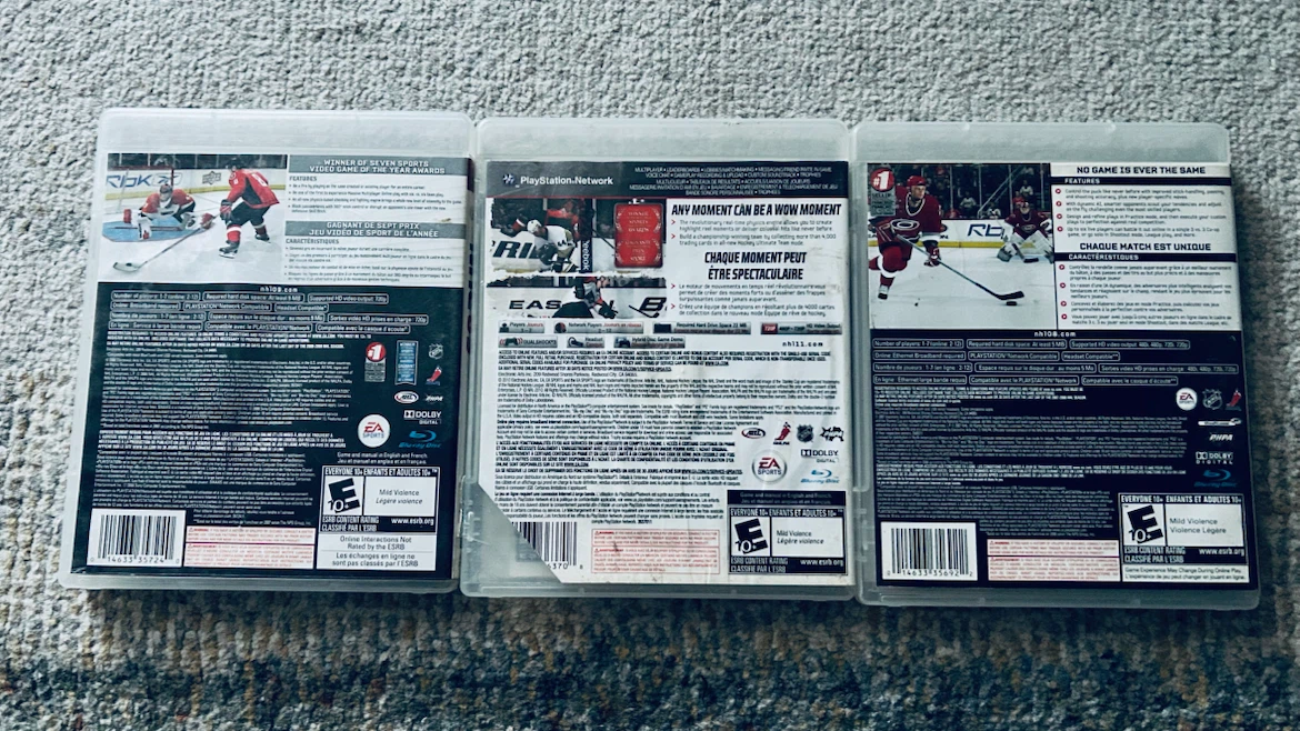 PS3 NHL Hockey Games Bundle – NHL 08, 09 & 11 – 3 Games - photo 2