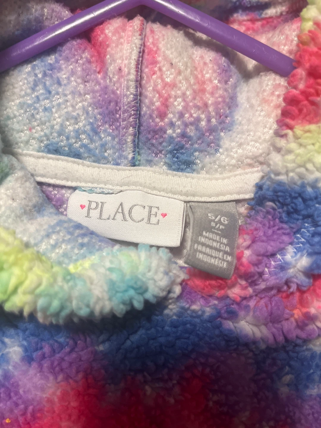 Children's The Children's Place Tie-Dye Sherpa Hoodie - photo 3
