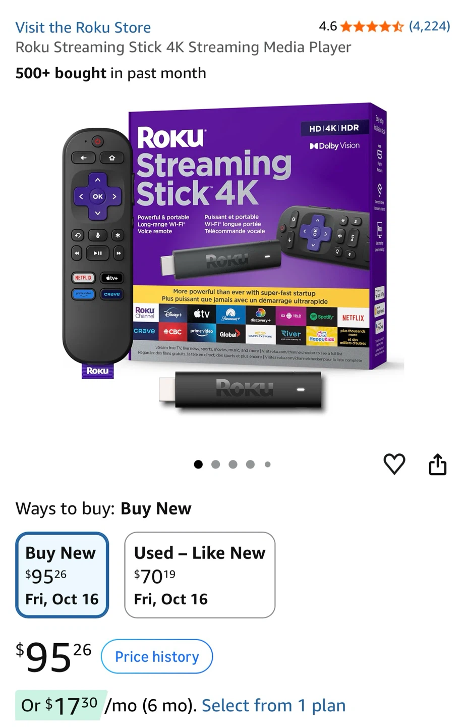 Roku Streaming Stick 4K PRICE IS FIRM - photo 2