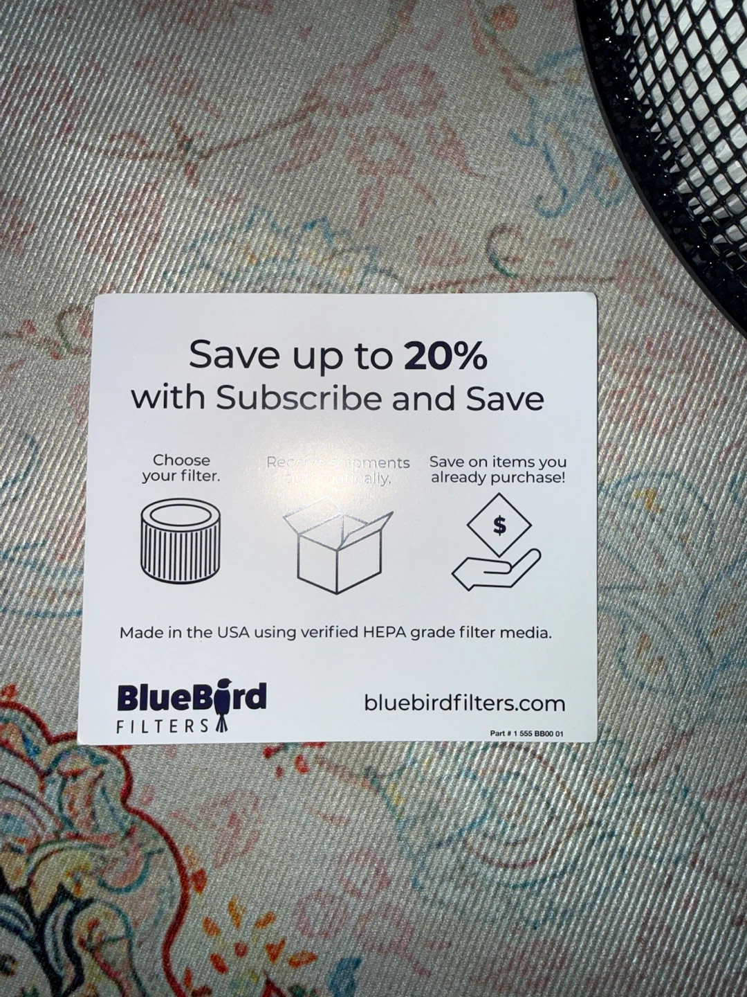BlueBird Air Purifier Filter Replacement Number 24000 - photo 5