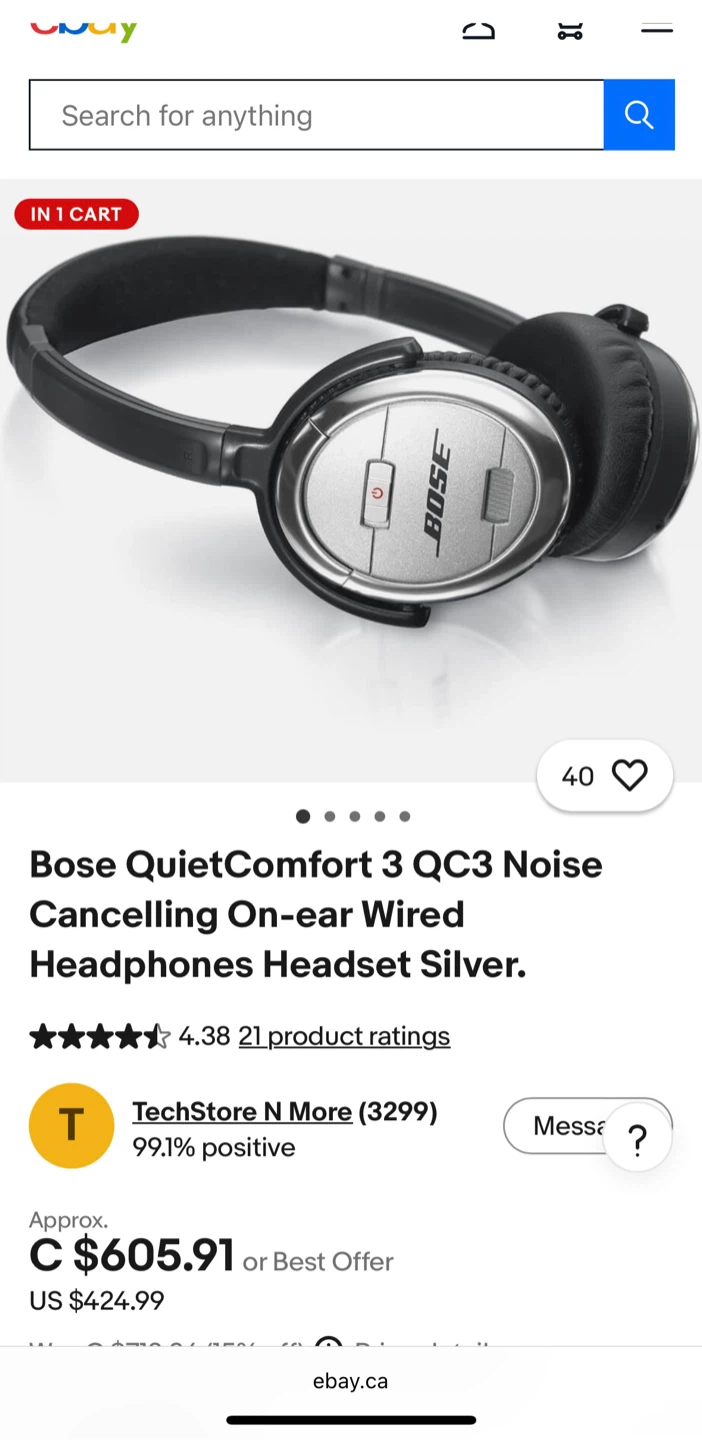 Bose QuietComfort Headphones with Case - photo 4
