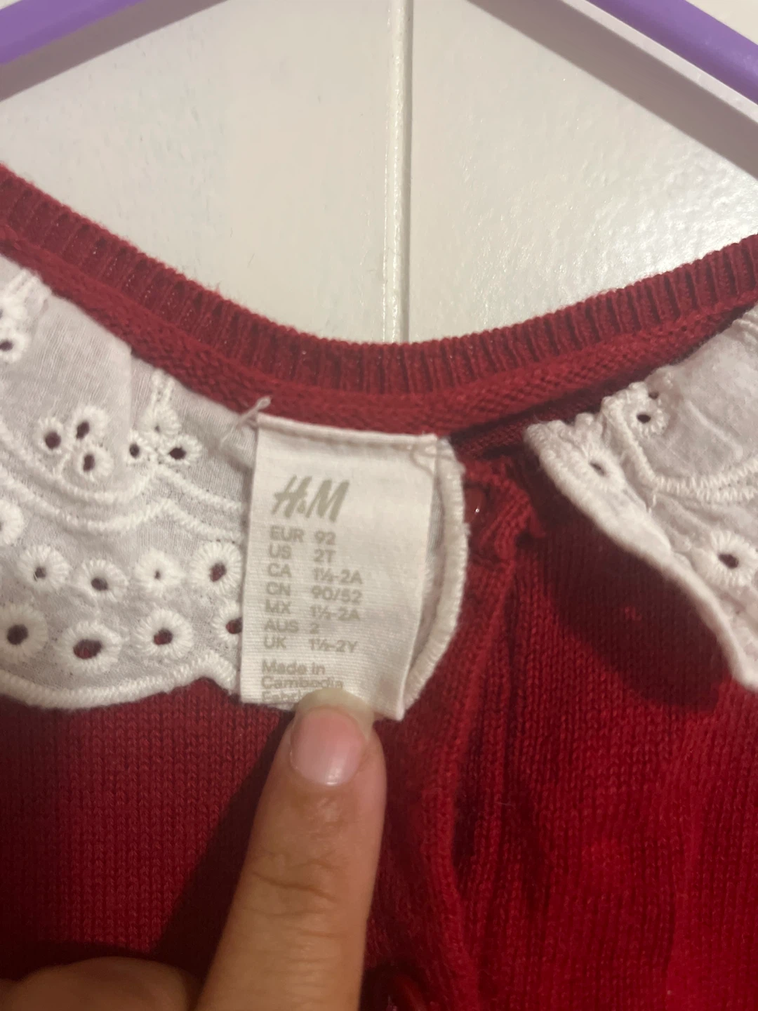 H&M Red Girls Dress Size 1.5-2A - photo 3