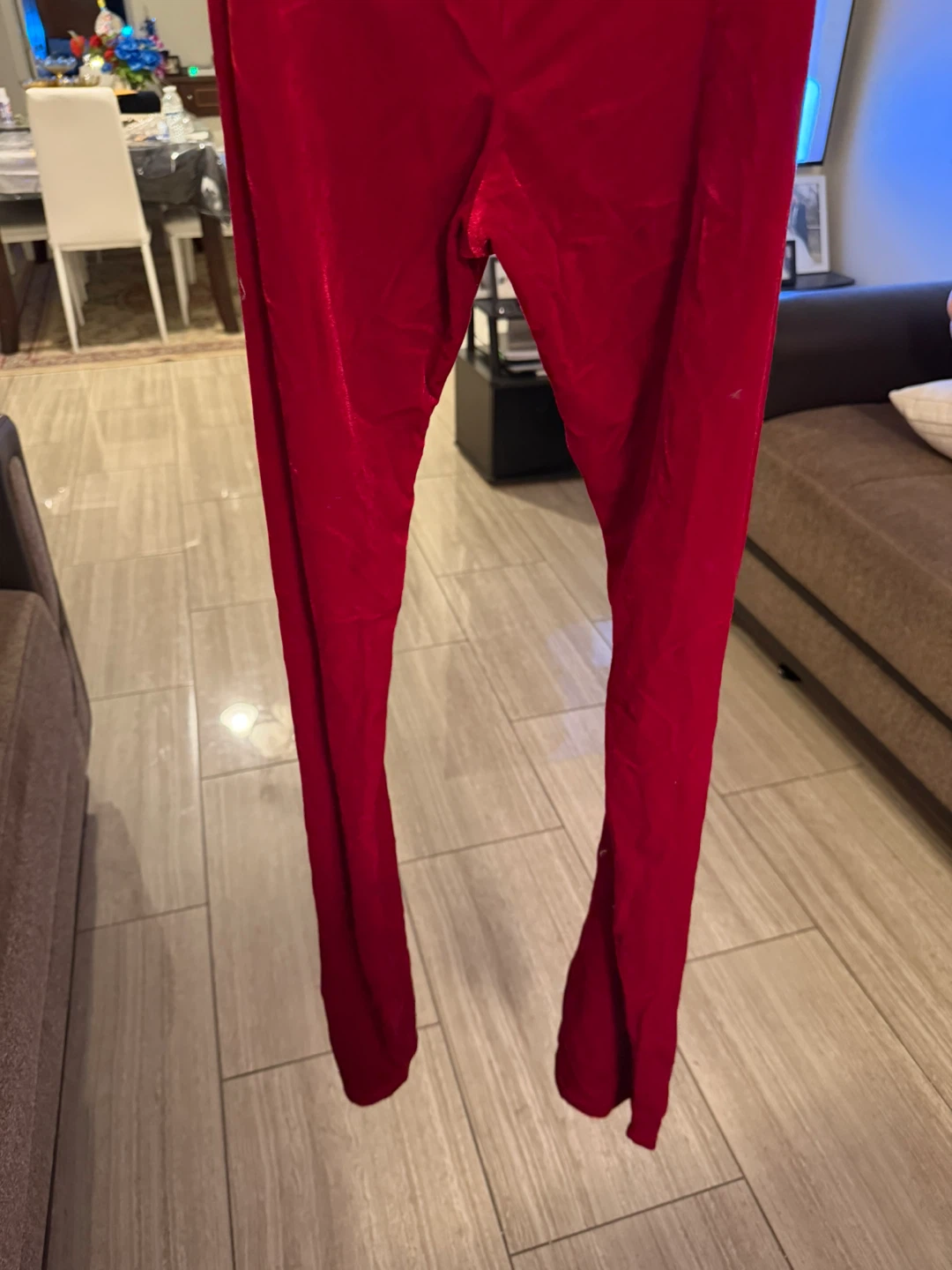 Red Velvet Jumpsuit One Size Fits All - photo 5