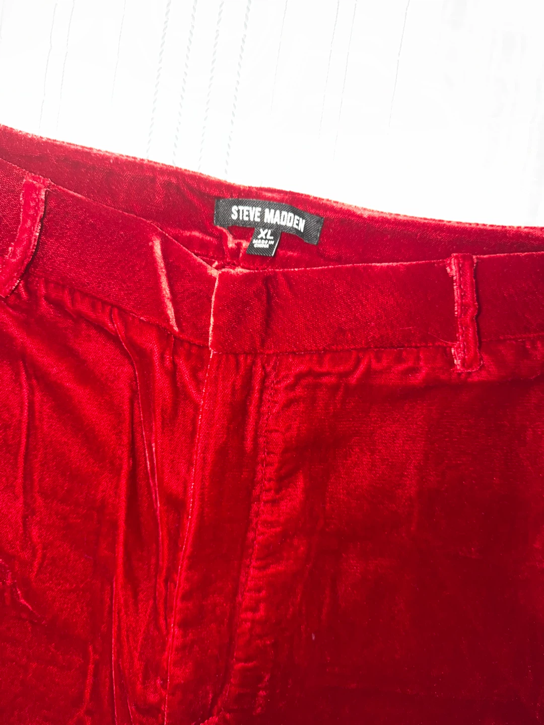 Steve Madden Red Velvet Blazer and Pant Set - photo 2