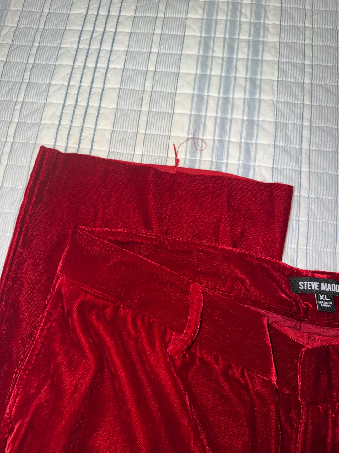 Steve Madden Red Velvet Blazer and Pant Set - photo 5