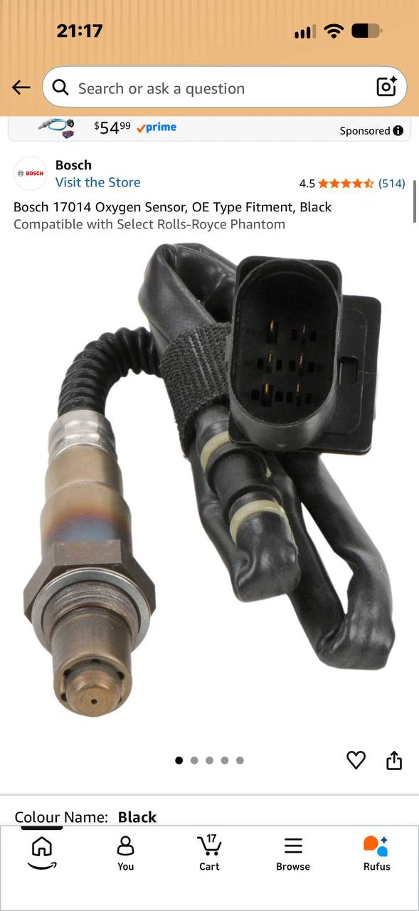 H1036 Rolls-Royce Phantom Bosch 17014 Oxygen Sensor – New