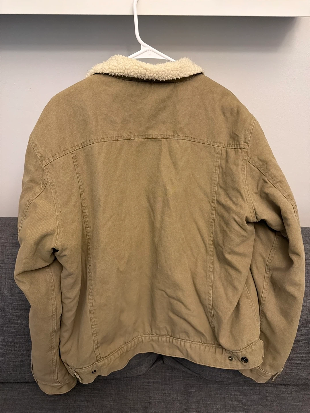 Sherpa-Lined Denim Jacket - Size Large - photo 2