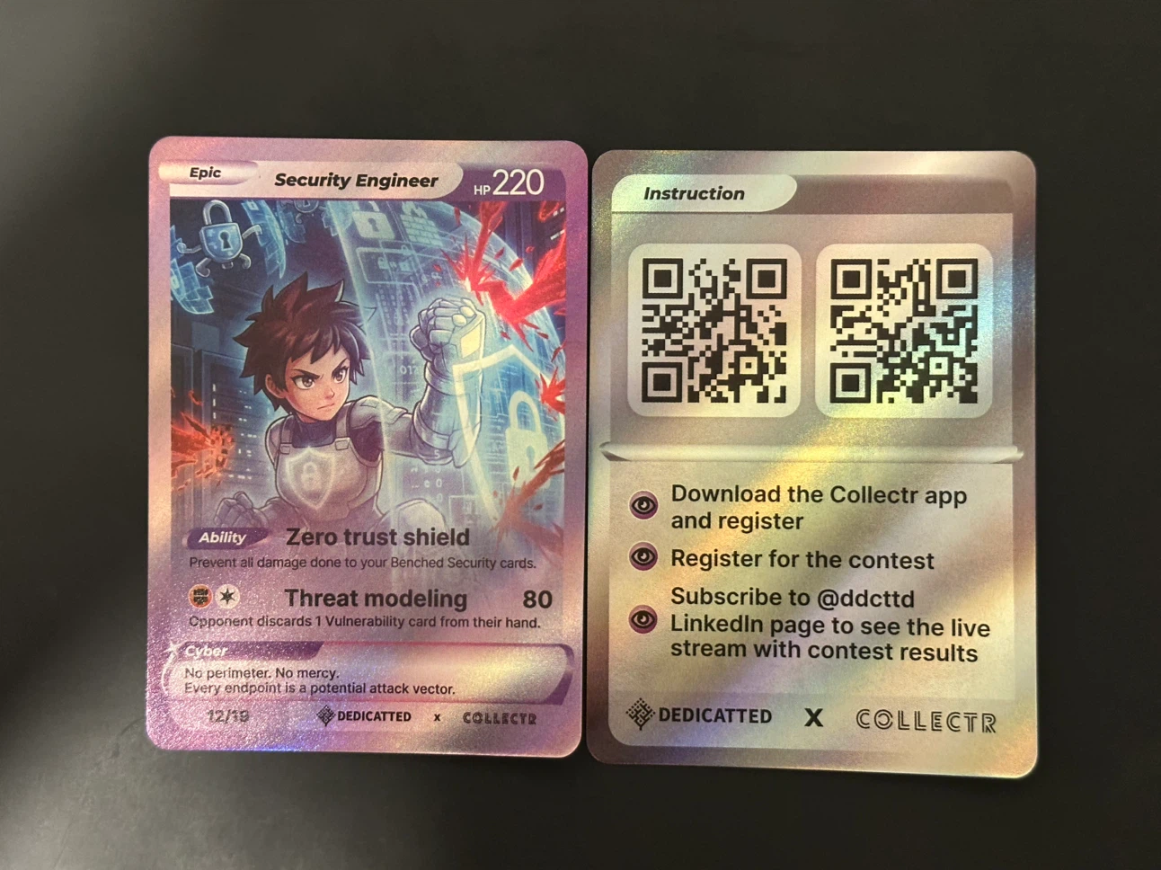 Collectr x Dedicatted Security Engineer Promo Card