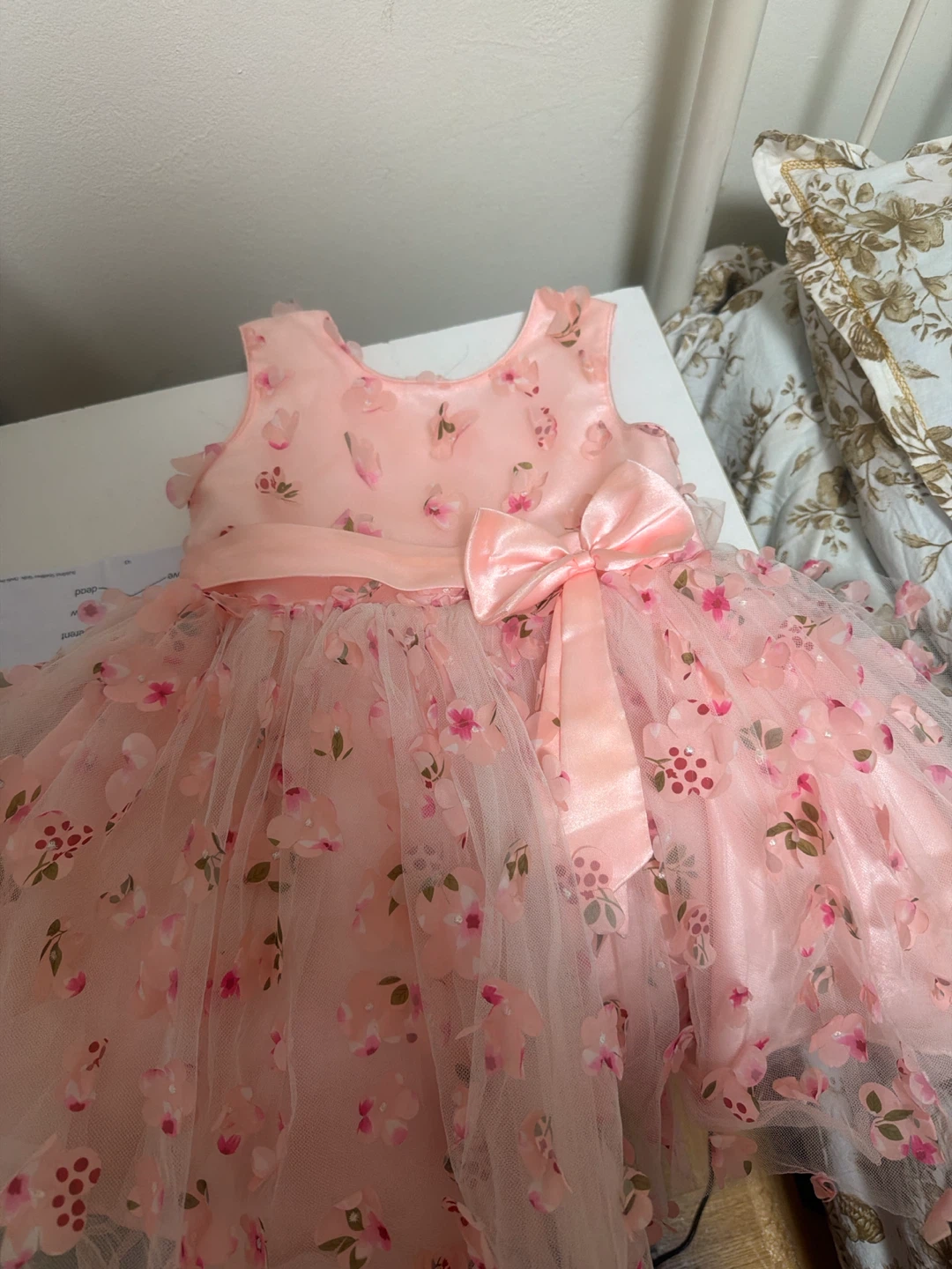 Pink Floral Toddler Dress