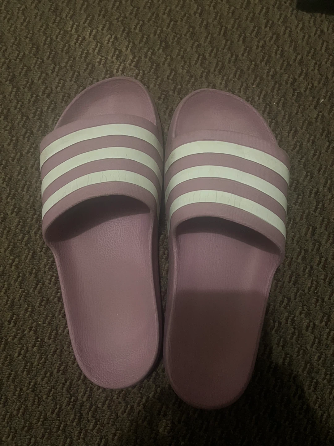 Adidas Pink Slides - size 9