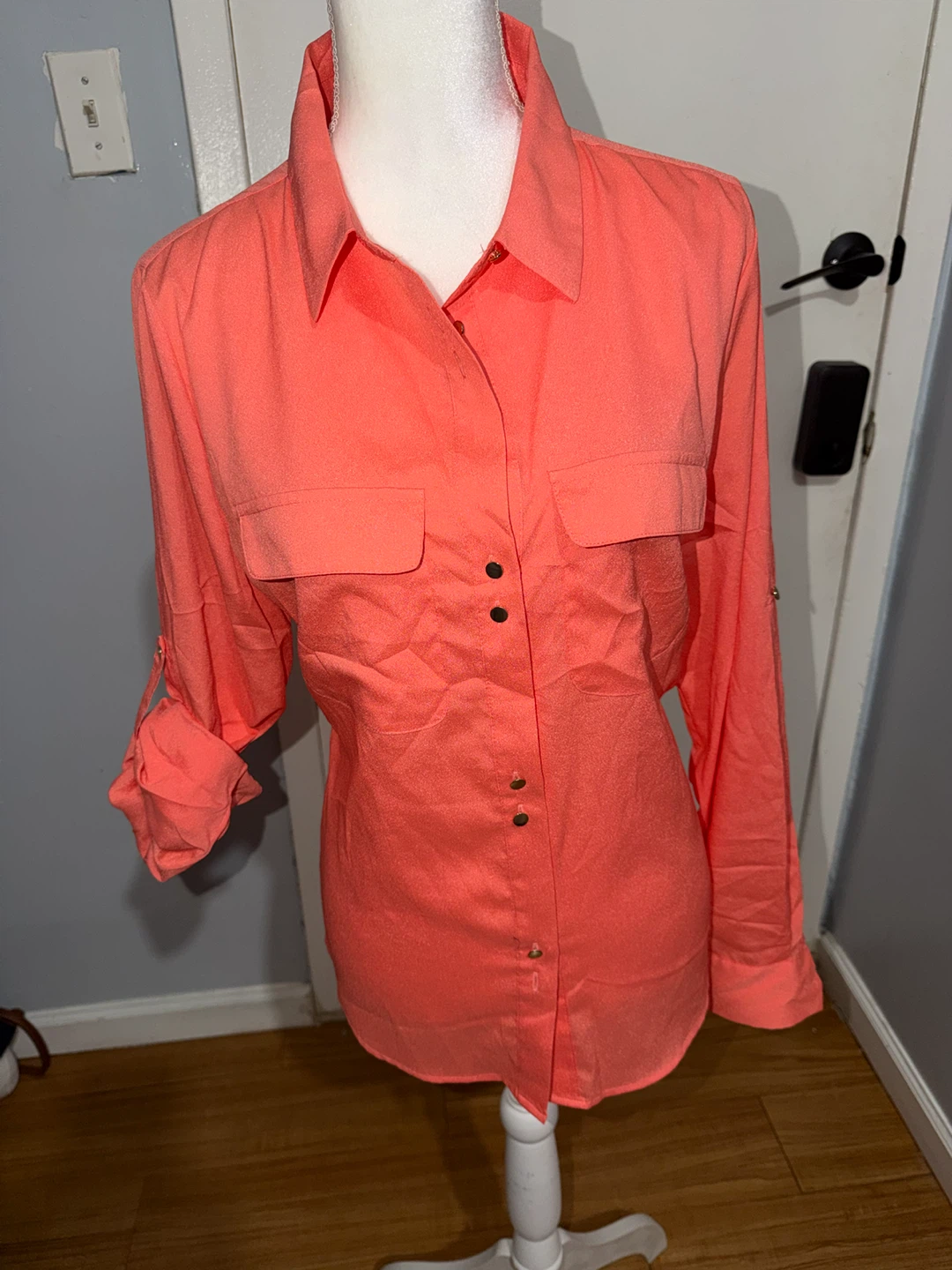 Coral Button-Down Shirt XL