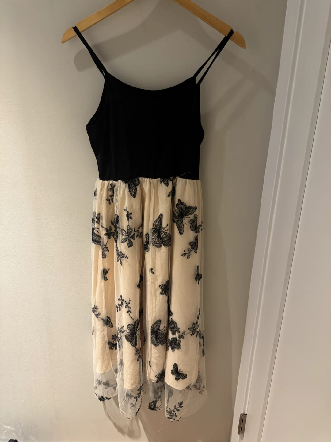 Black and Pink Floral Dress  Size Small - photo 2