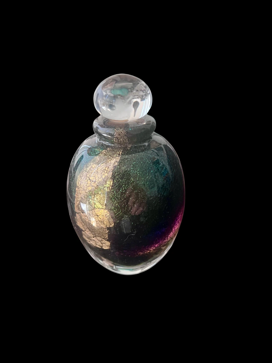 5 Signed Studio Art Glass Perfume Bottles 1980s Incl.  Eickholt - photo 2