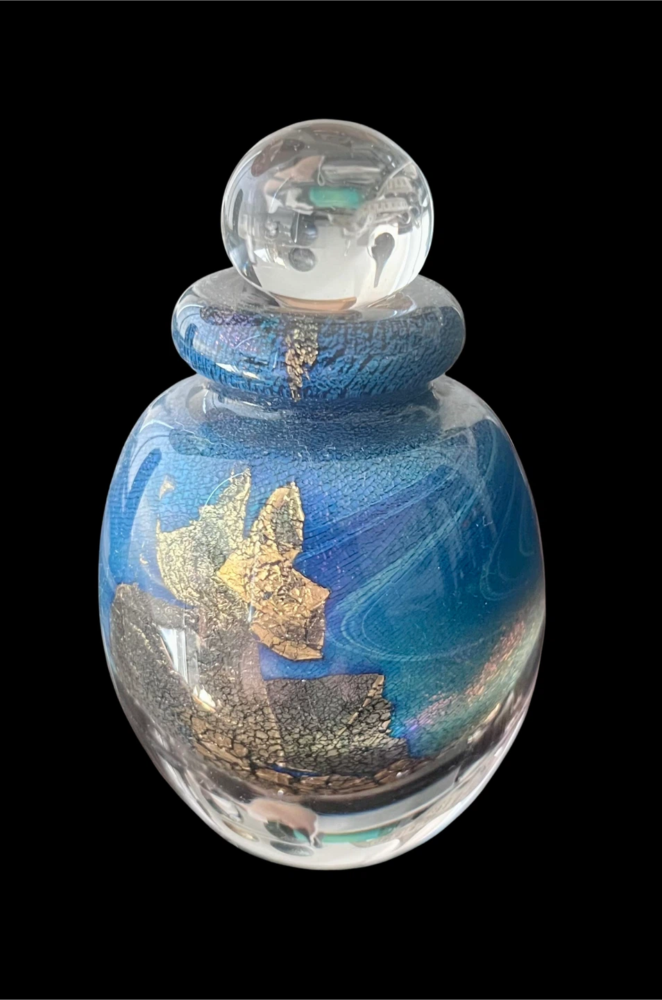 5 Signed Studio Art Glass Perfume Bottles 1980s Incl.  Eickholt - photo 4