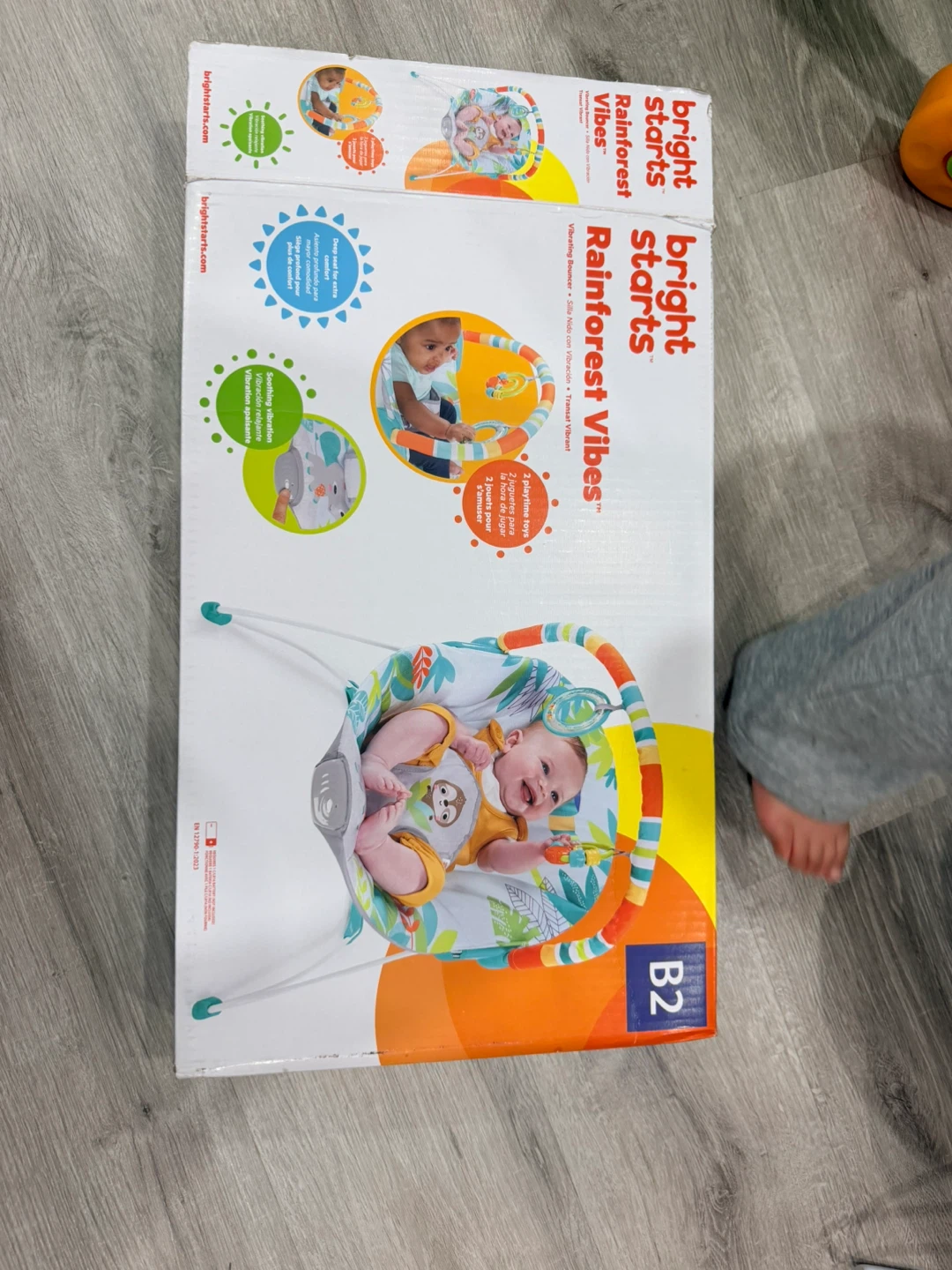 Vibrating baby bouncer