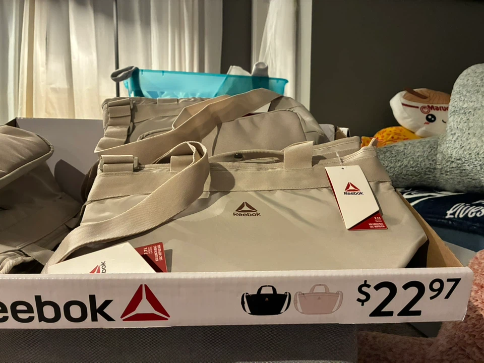 Reebok Lunch Bag - Beige, New with tags