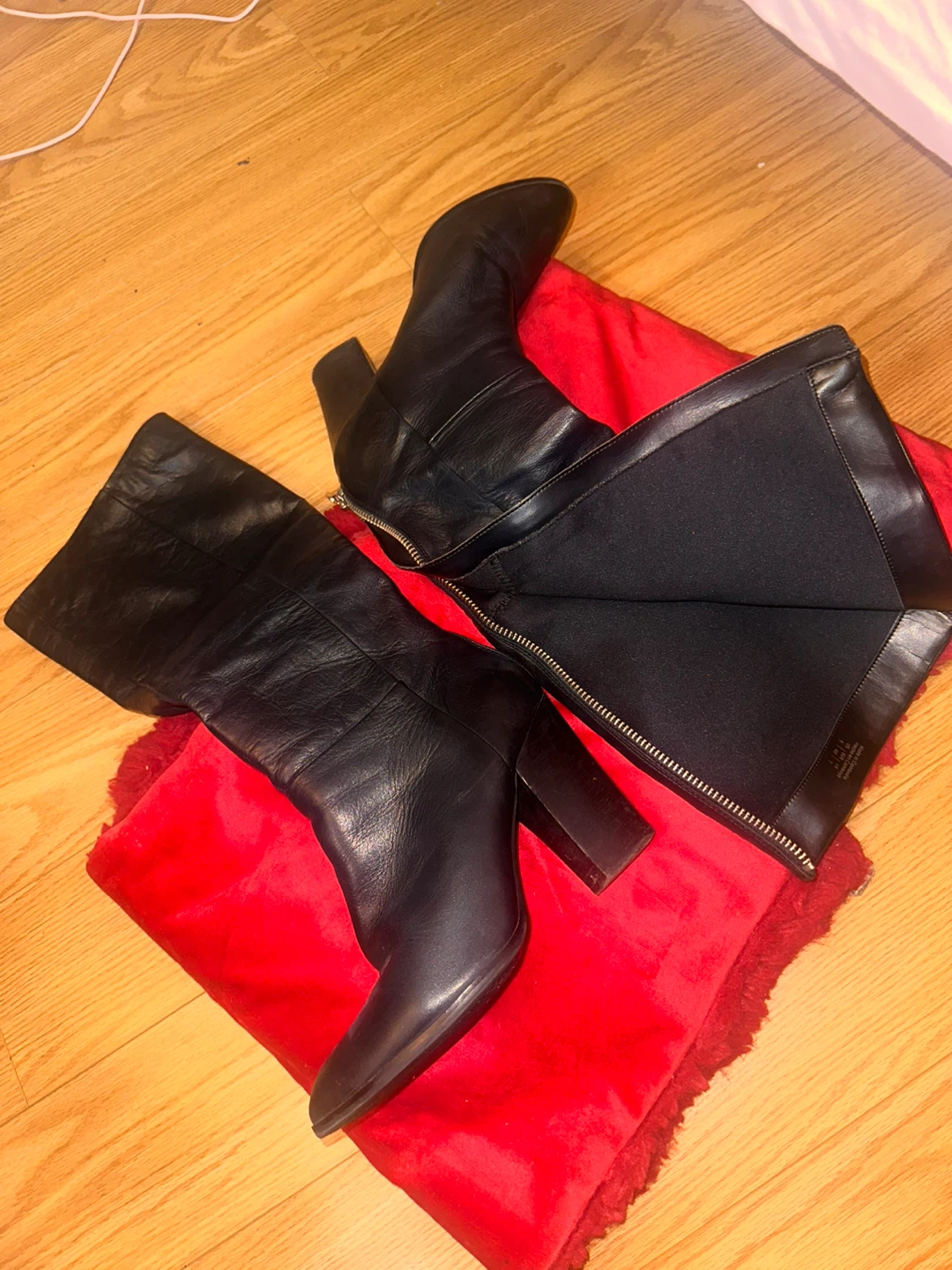ALDO Black Leather Knee-High Boots - photo 2
