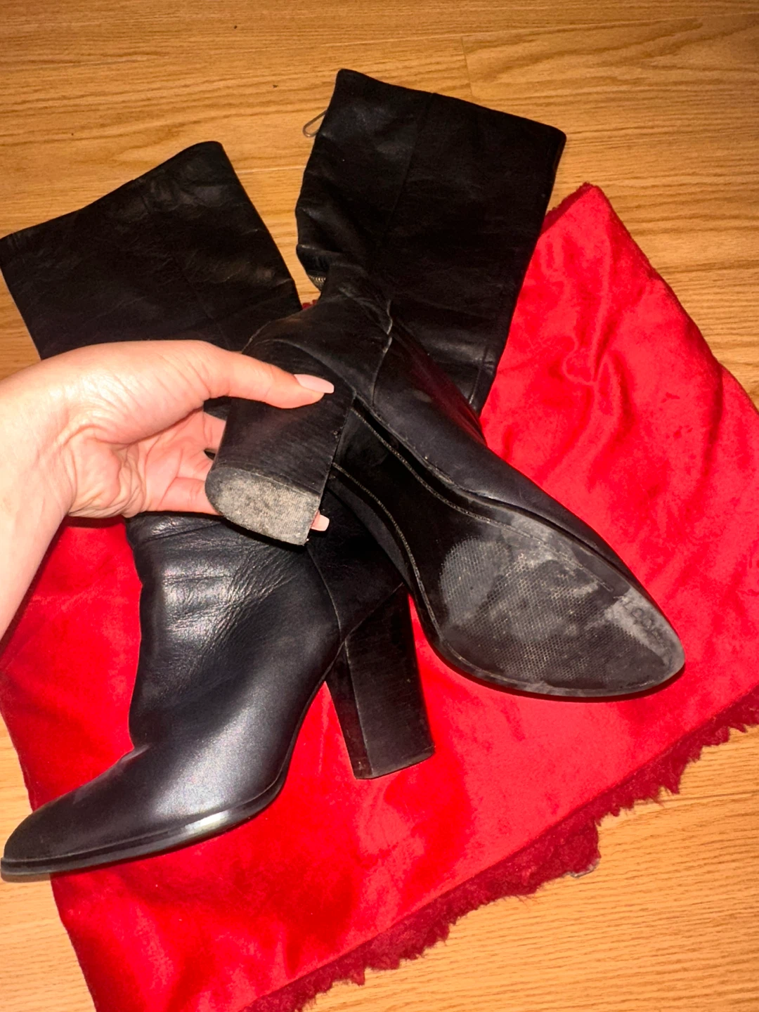 ALDO Black Leather Knee-High Boots - photo 3