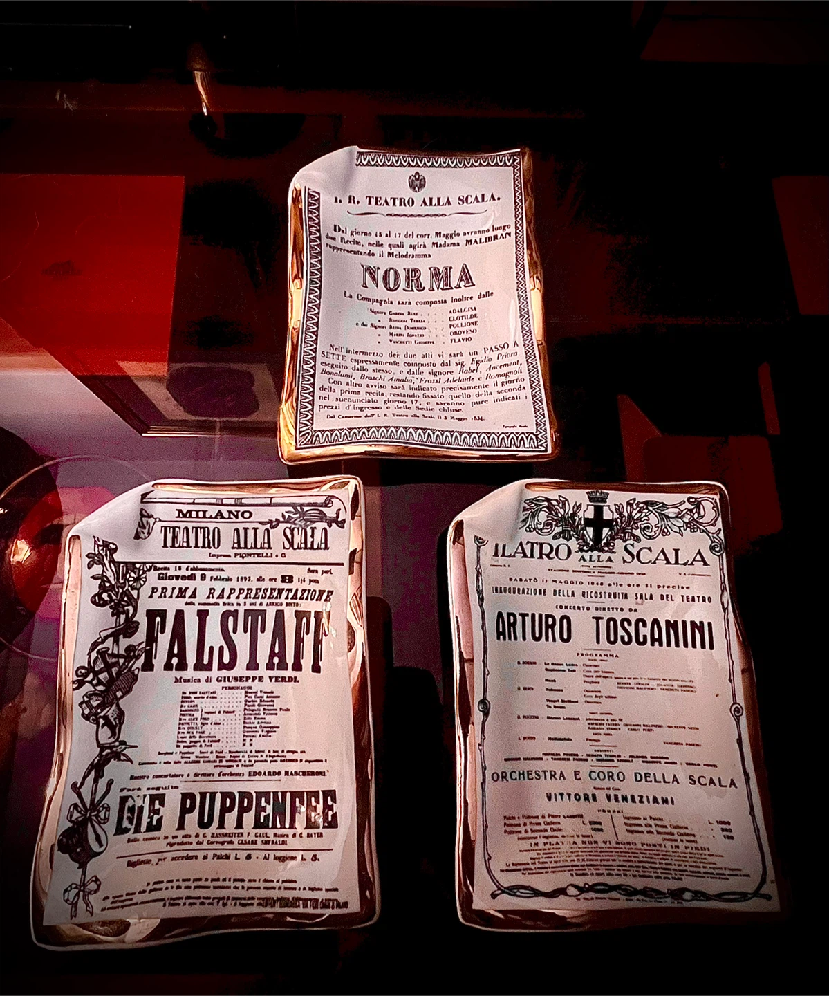 Fornasetti Teatro alla Scala Set of 3 Trays - Very Rare