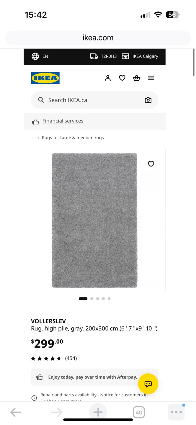 IKEA VOLLERSLEV High Pile Rug – Grey – 200 × 300 cm - photo 2