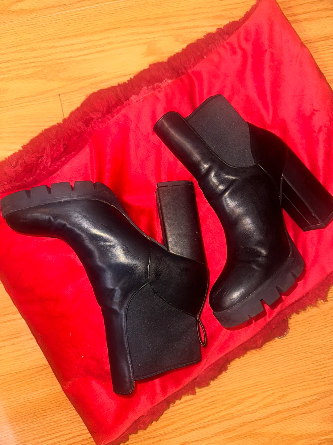 Zara Basic Collection Black Heeled Boots - photo 4