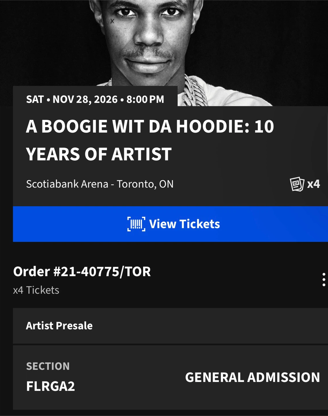 4 A Boogie Wit Da Hoodie Tickets - Nov 28 2026