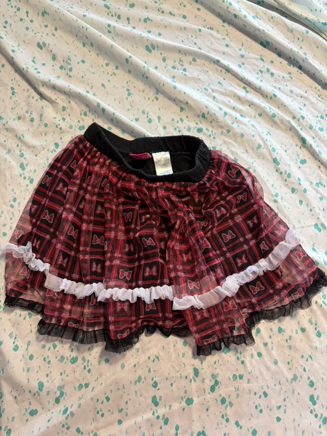 Disney Red Plaid Tutu Skirt 4T