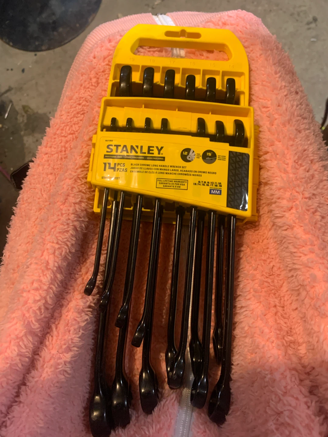 Stanley 14-Piece Black Chrome Long Handle Wrench Set