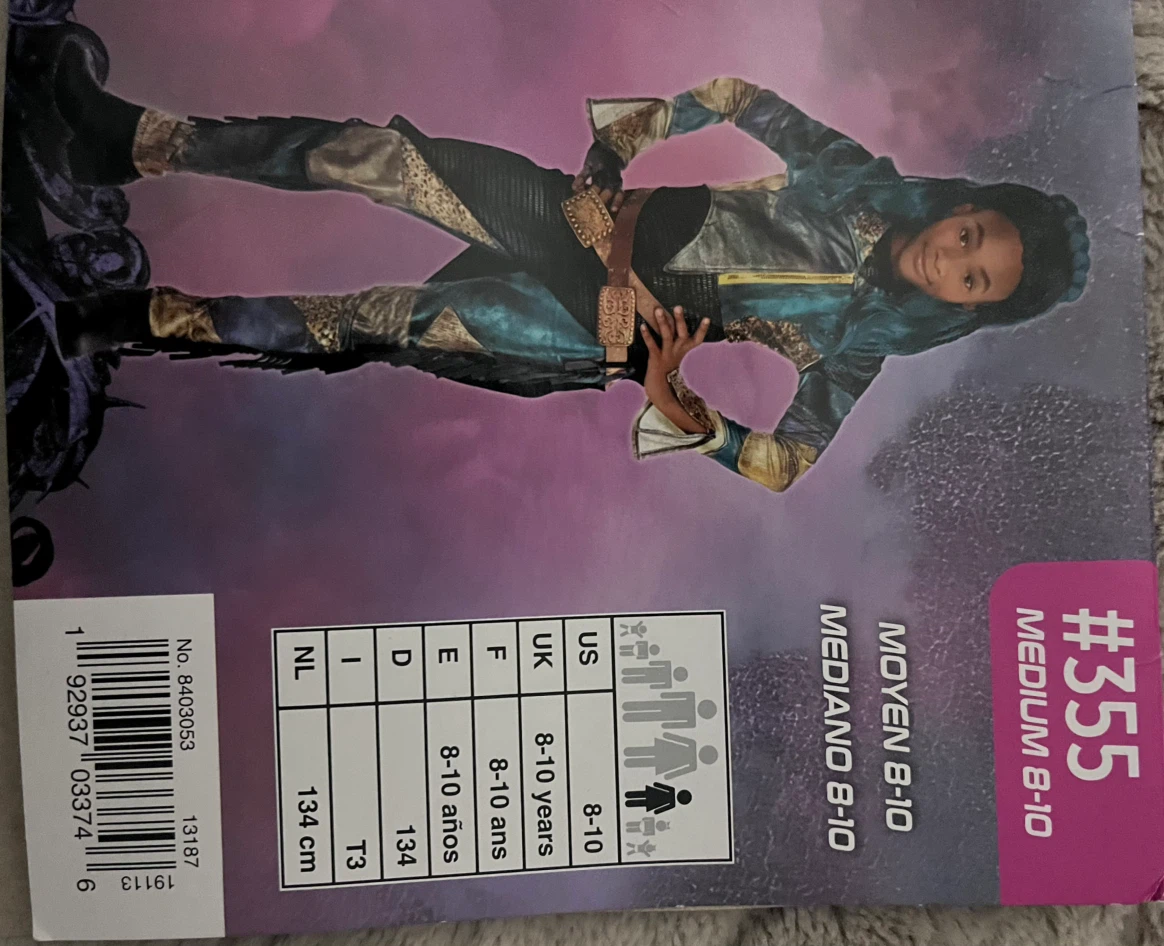 Disney Descendants 3 Uma Halloween Costume - Size Medium 8-10