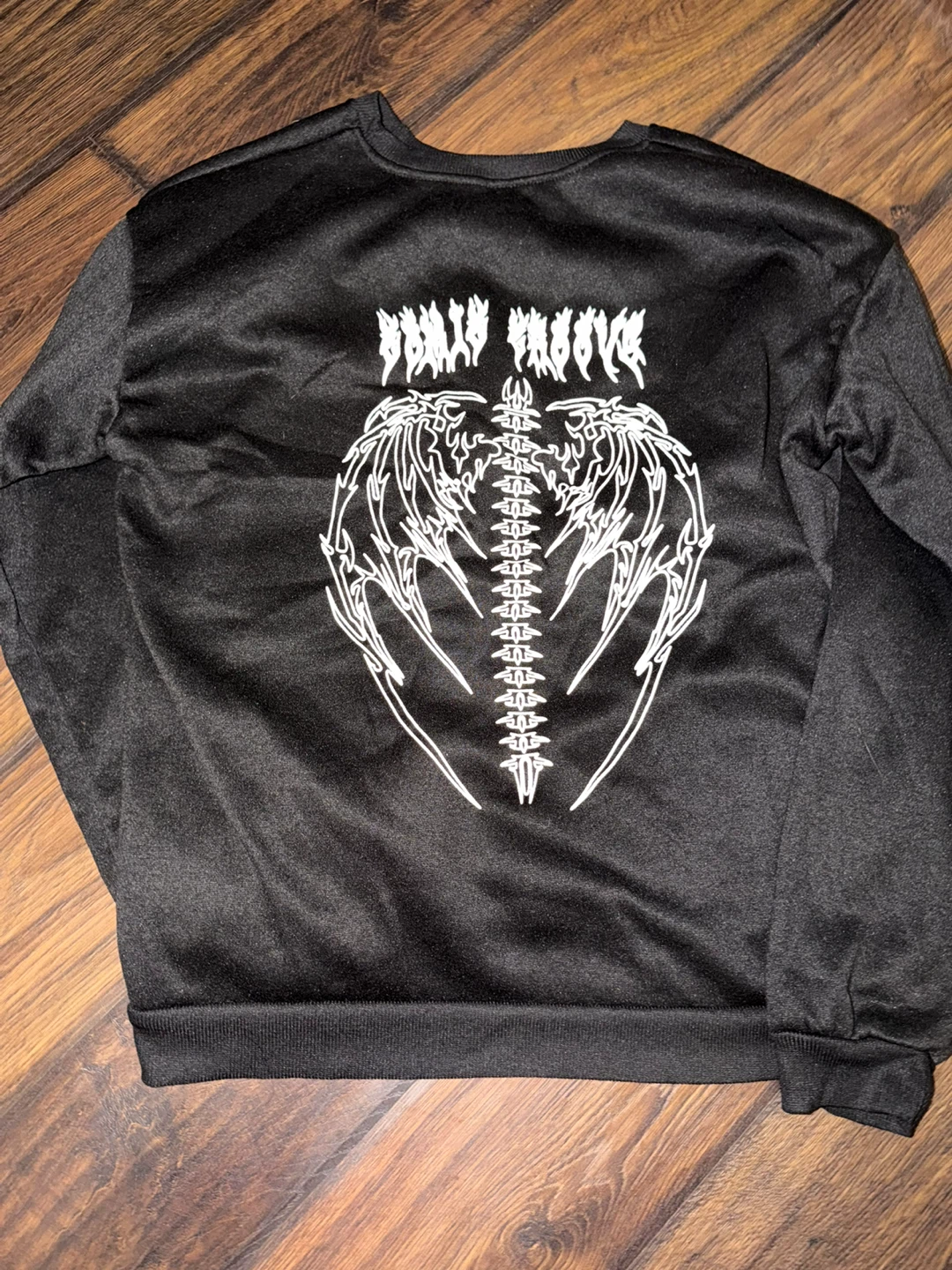 Black Graphic Crewneck Sweatshirt - photo 2
