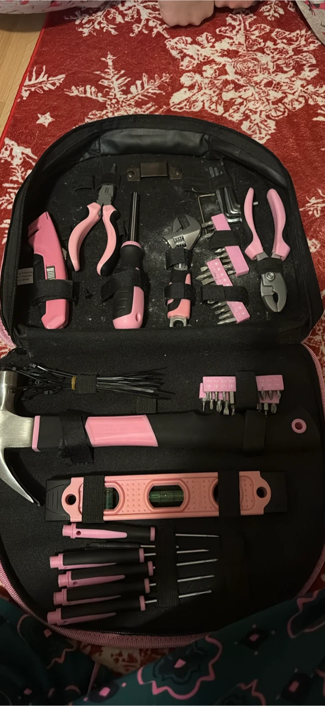Workpro Pink Tool Set with Carrying Case