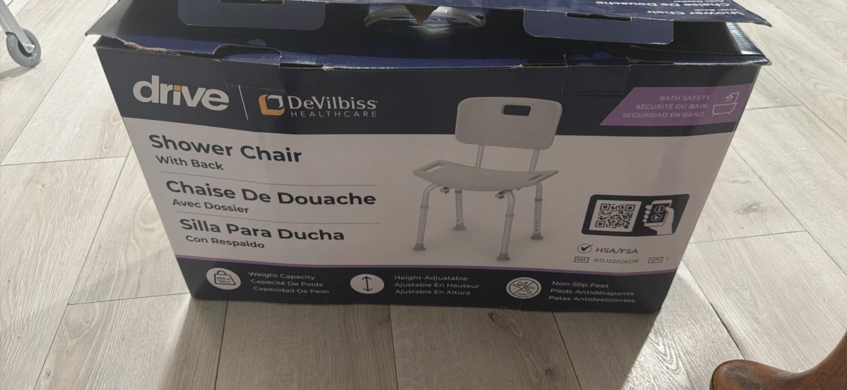 Drive DeVilbiss Healthcare Shower Chair with Back