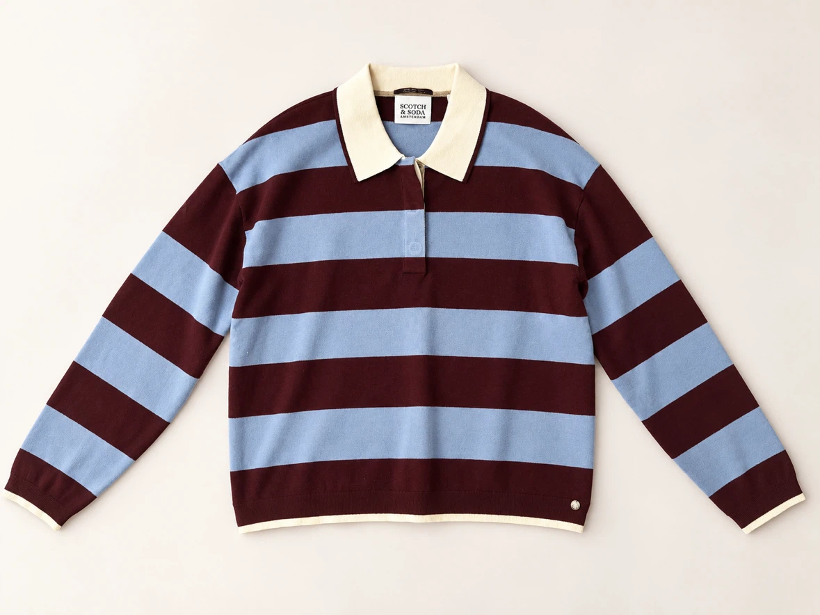 Scotch & Soda Striped Polo sweater
