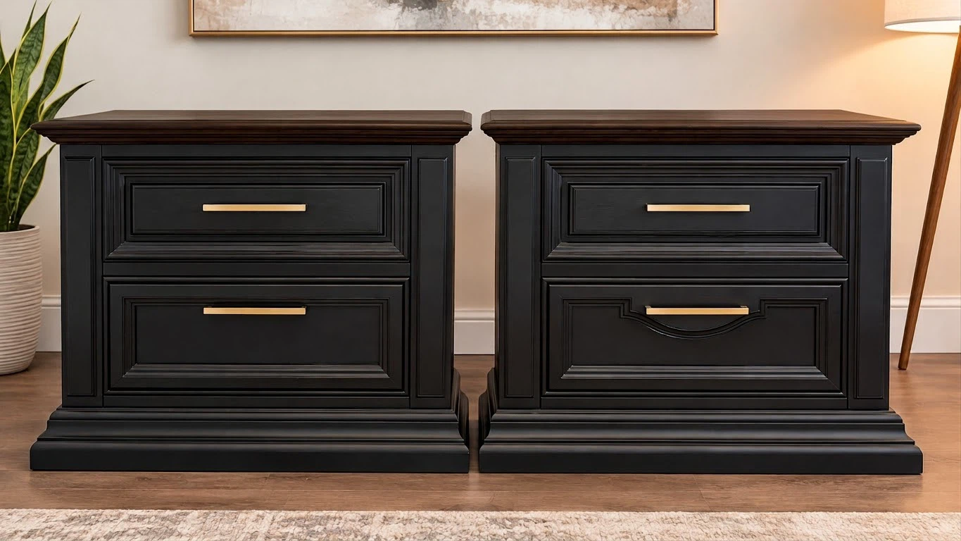 Pair of Refurbished Sklar Peppler Solid Wood Nightstands