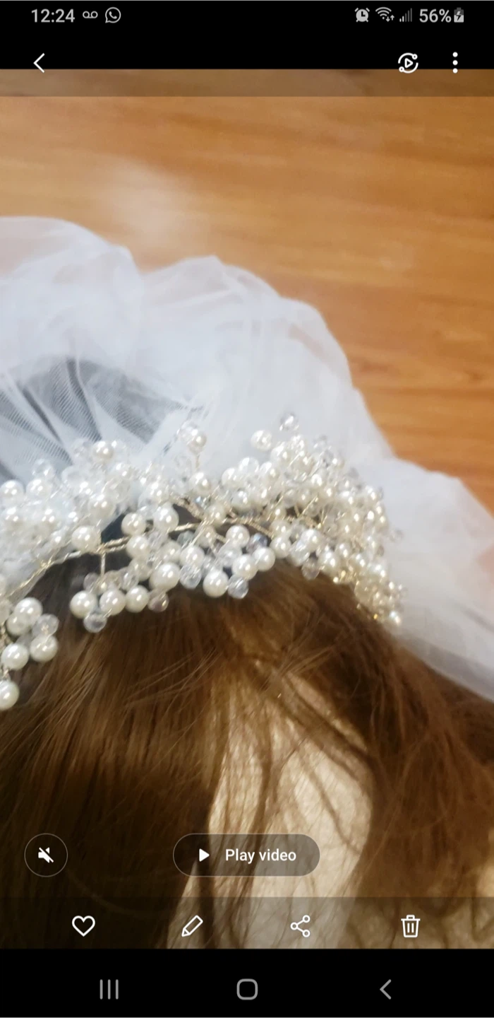 Beaded Wedding Headpiece with Veil - photo 4