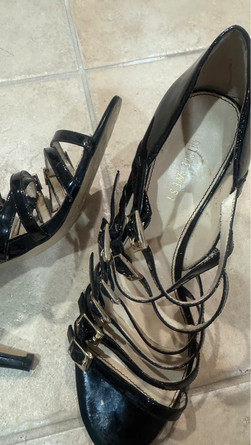 Nine West Black Patent Heels