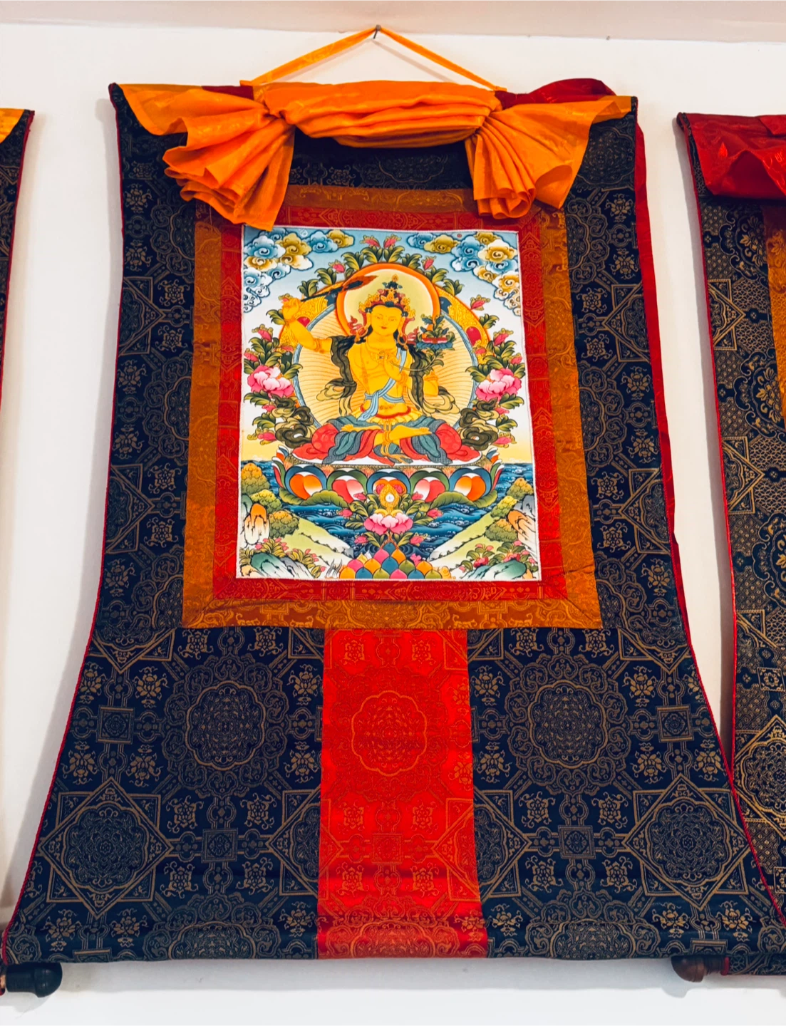 Set of 4 Traditional Buddhist Thangka Wall Hangings - photo 4