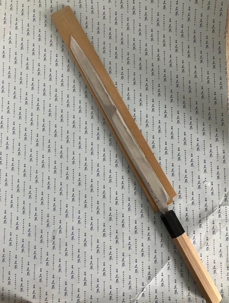 Masamoto Sohonten yanagi takohibki Kiritsuke 30 cm - photo 2