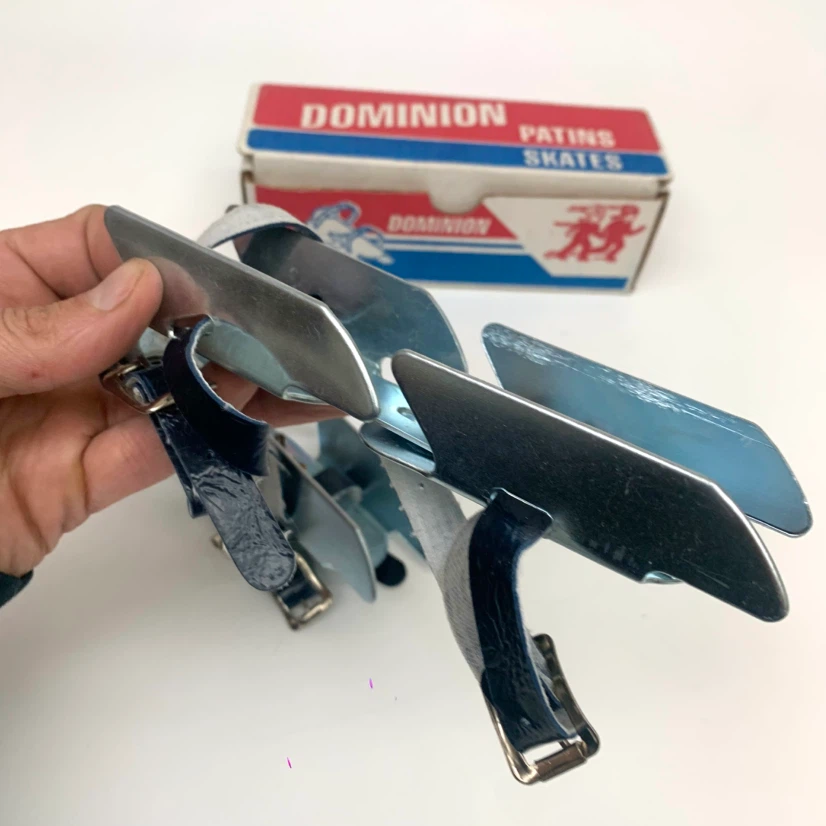 Vintage Ice Skates Adjustable Metal Clamp On Skates Dominion - photo 3